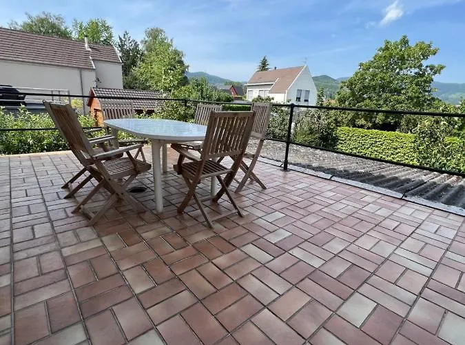 度假居 Le Cerisier - Route Des Vins - Parking Et Terrasse Avec Vue Sur Montagnes Et Vignoble Sigolsheim