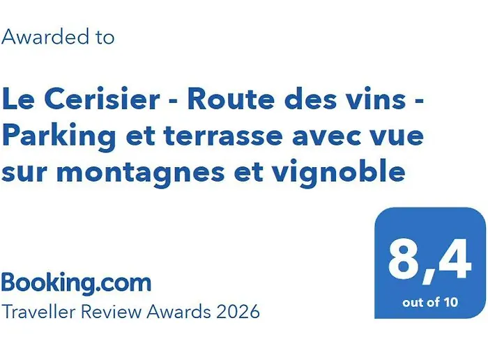 Le Cerisier - Route Des Vins - Parking Et Terrasse Avec Vue Sur Montagnes Et Vignoble 度假居 Sigolsheim
